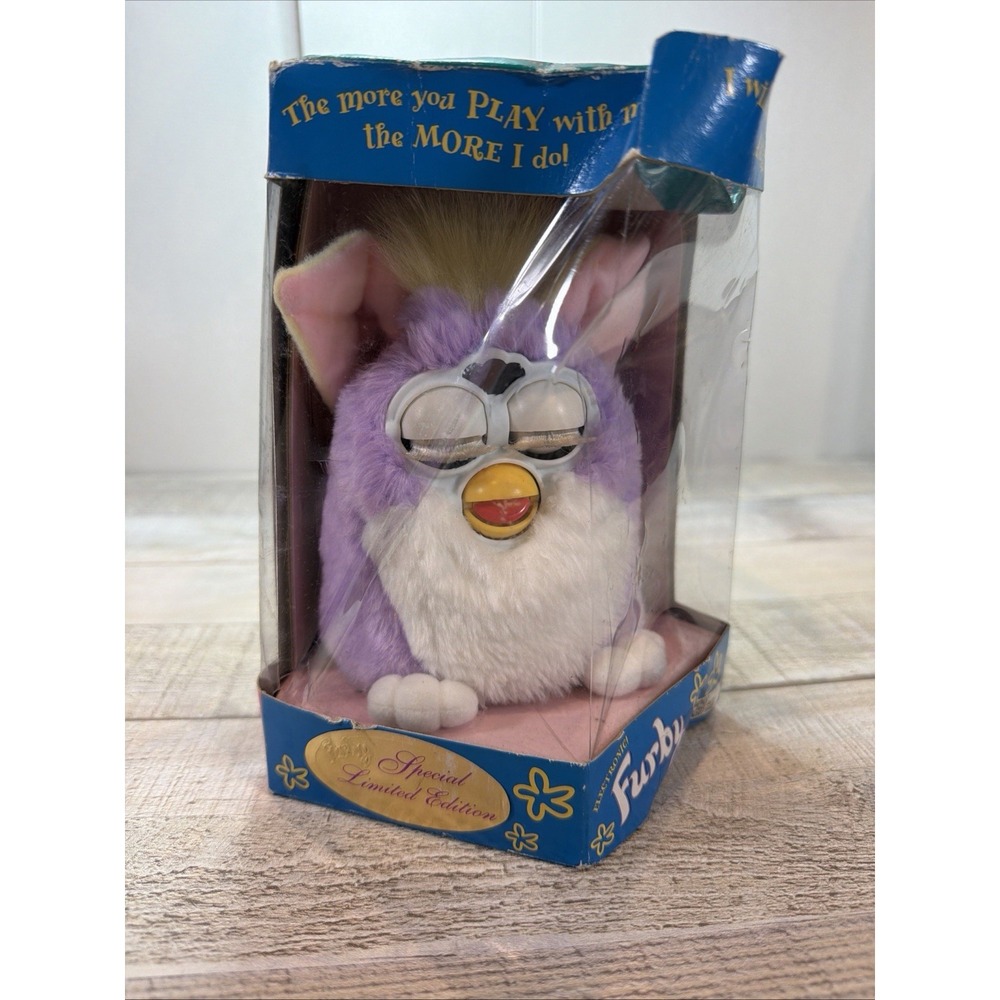 Vintage 1998 Tiger Furby Purple Special Limited Edition 70-884 New In Box